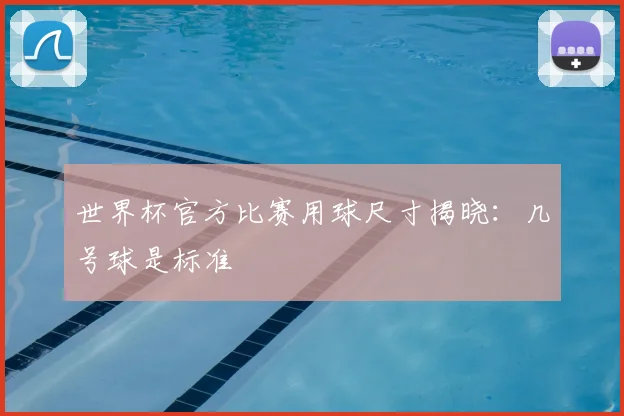 世界杯官方比赛用球尺寸揭晓：几号球是标准